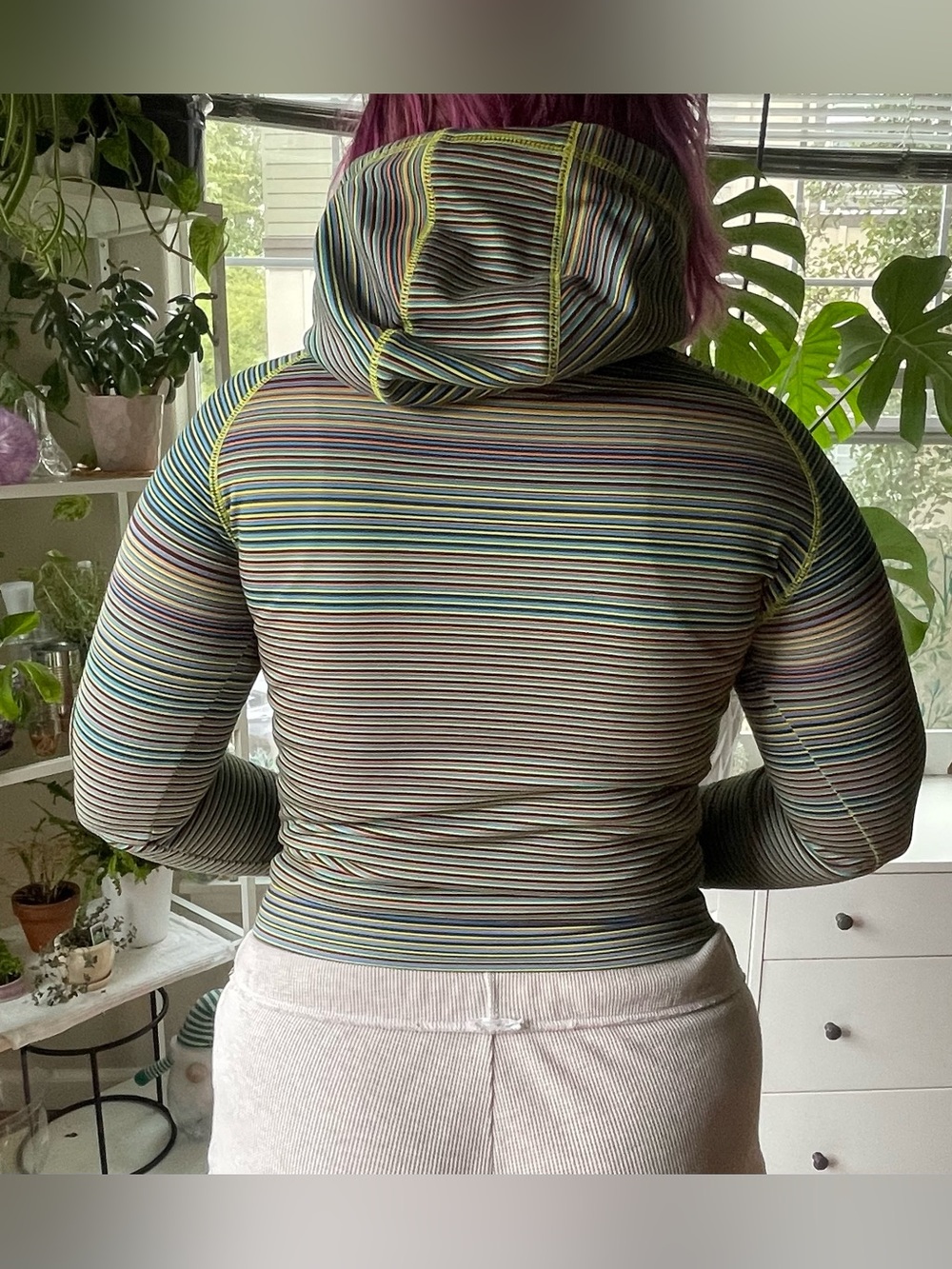 Spyder *rare* fitted Striped Performance Pullover Hoodie - Picture 2 of 11